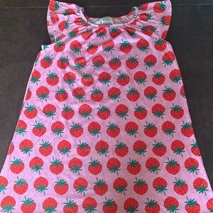 Hanna Andersson Kids Pink Strawberry Print Nightgown